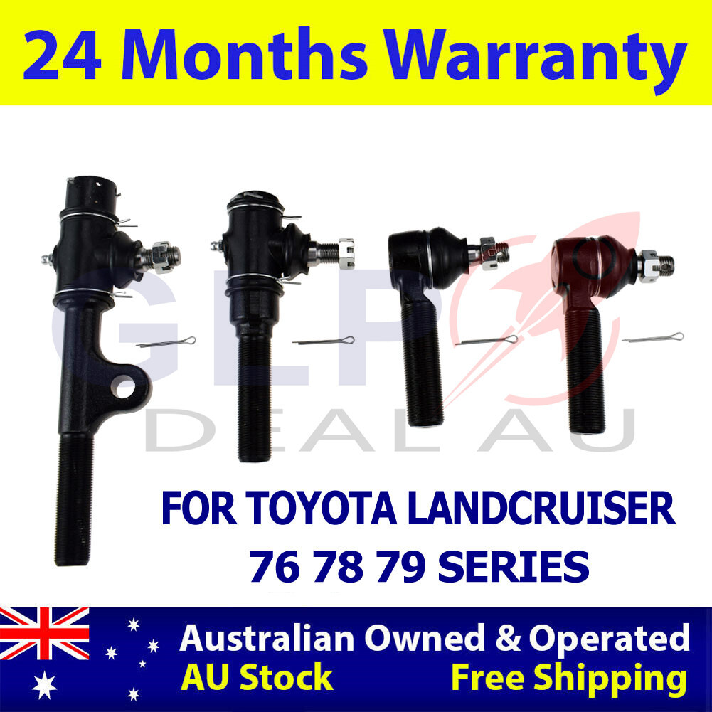 4pc Steering Tie Rod Relay Rod End Kit for Landcrusier VDJ76 VDJ78