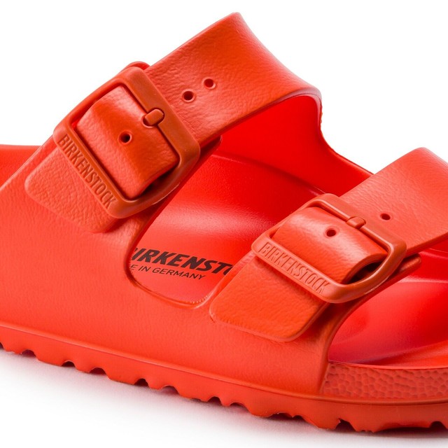 birkenstock women's arizona essentials eva sandals red