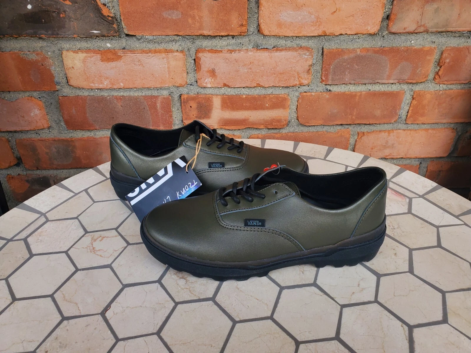 New Vans Colfax Low Alex Knost Lee Ann Oxford Derby ShoeForest da uomo taglia 8 oliva