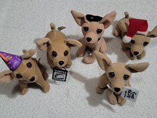 Taco Bell Chihuahua Plush Lot of 5 (*2 work*) Vintage 90s "Yo Quiero Taco Bell"