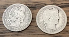 1898 Philadelphia Mint Silver Barber Quarter - 2 coins
