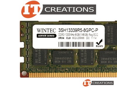 WINTEC 8GB PC3-10600R DDR3-1333 REGISTERED ECC 2RX4 MEMORY 3SH13339R5-8GPC-P