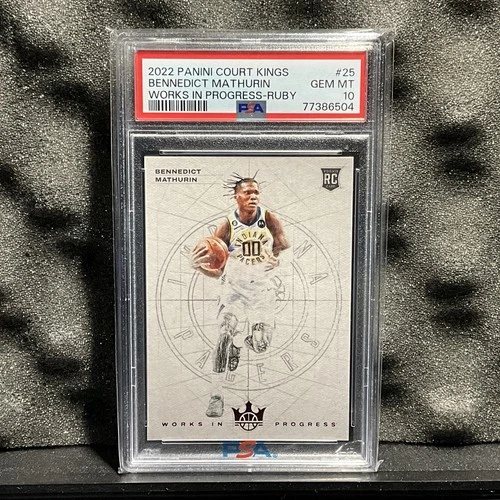 2022-23 Panini Court Kings - Works in Progress Bennedict Mathurin #25 Ruby /149