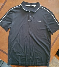 Mens Calvin Klein Polo Black Size Medium Short Sleeve