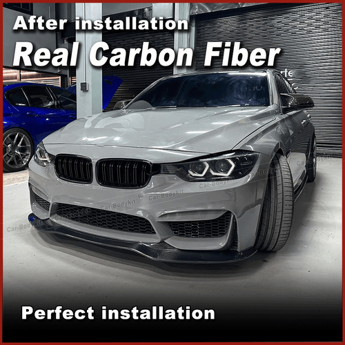 Carbon Frontlippe Front Stoßstangen Spoiler Lippe für BMW M4 F82 F80 M3 2014-19 - Picture 2 of 10