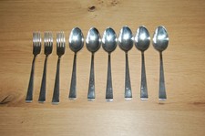OKA Otto Kaltenbach 6 Löffel 3 Gabel Pyramide 90er Art Deco