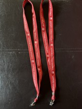 Two (2) United States Senate souvenir lanyards Red & White Clips For Credentials