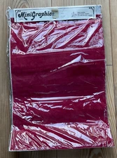 NIP Vintage Mini Graphics Dollhouse Carpet Wall to Wall 14" x 20" Burgundy