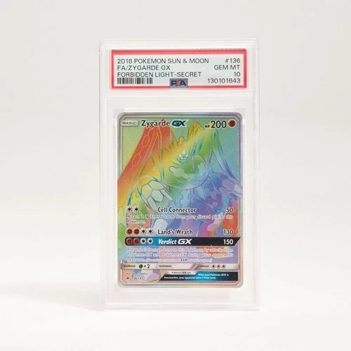 2018 Pokémon SM Forbidden Light #136 Zygarde GX Secret Rare PSA 10