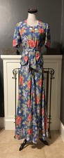 1930 s Vintage Cold Rayon Hawaiian Dressing Gown With Hibiscus And Strawberries