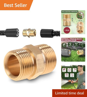 #ad #ad Pressure Washer Hose Connector M22 14mm Brass Heavy Duty Quick Connect 4500 PSI $15.99