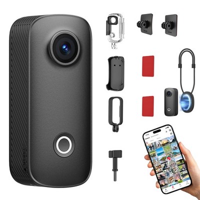 SJCAM C100pro Mini Body Camera Wearable Action Cam | POV Hands-Free Thumb-Size