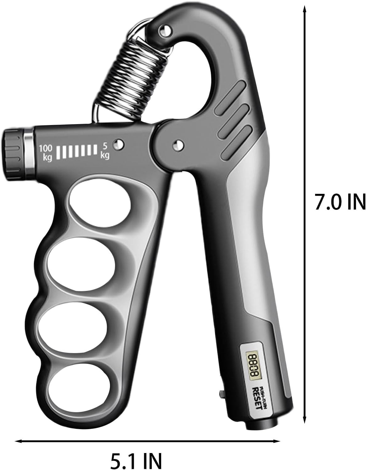 Grip Strength Trainer, 5-100KG (11-220 LB) Adjustable Resistance Forearm Hand Gr