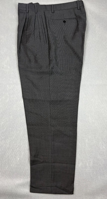 Zanella For Saks Fifth Avenue Men Wool Dress Pants Cuffed Size 36x 30 Jesse
