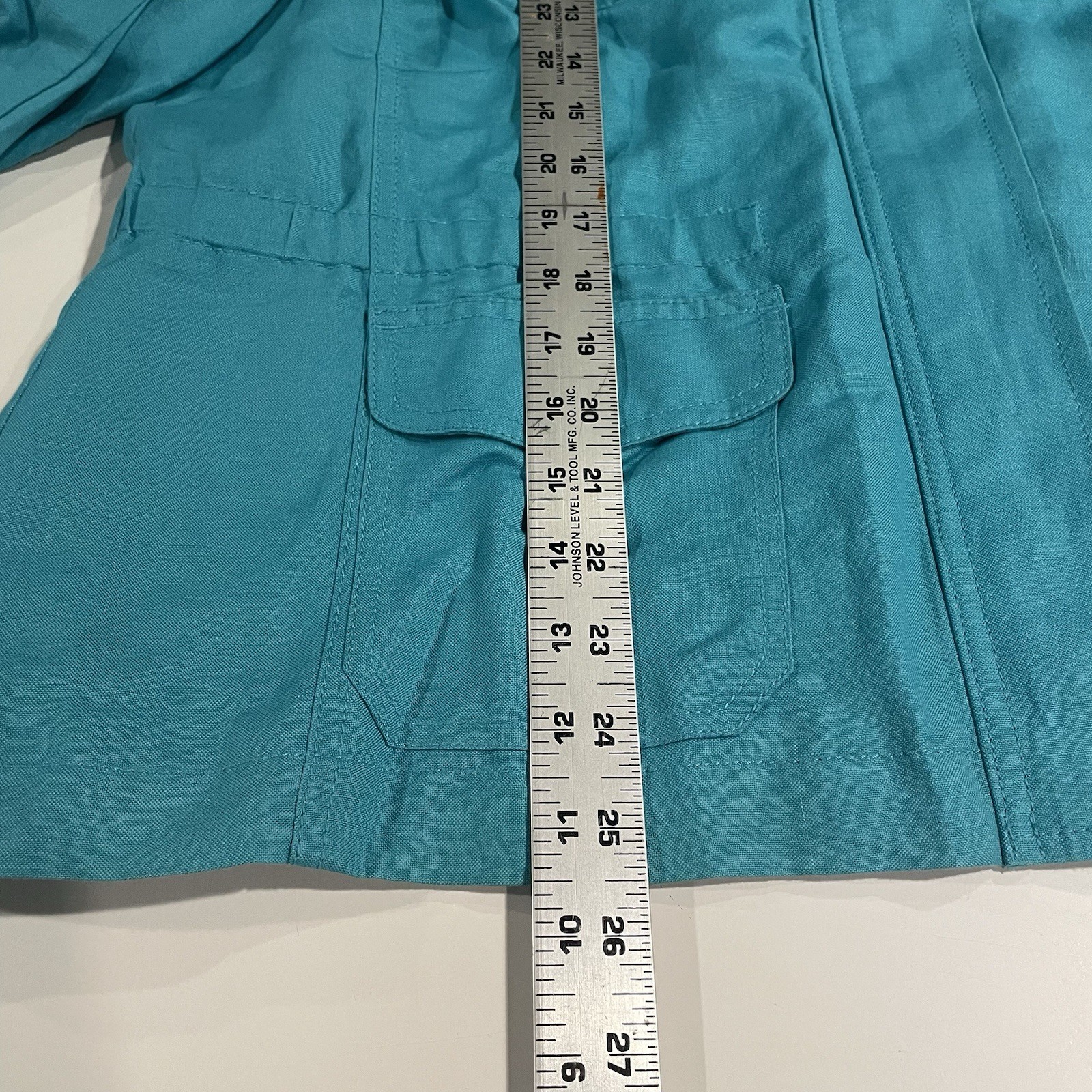 Relativity Utility Linen Blend Jacket WomenTeal B… - image 5