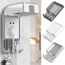 Waterproof Electric Socket Cover with Hook for Bathroom Kitchen Safety