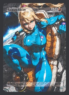 Samus Aran, Waifu the Gathering, Custom Anime Metroid Trading Card