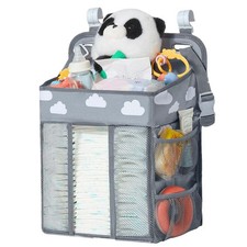 QRZLP Baby Diaper Caddy Organizer with Cloud Print, Multi-Compartment Nursery...