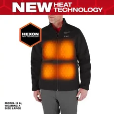Men's M12 12V Heated Jacket - TOUGHSHELL (Blk, Blu, Gr, Red)w/ Battery & Charger