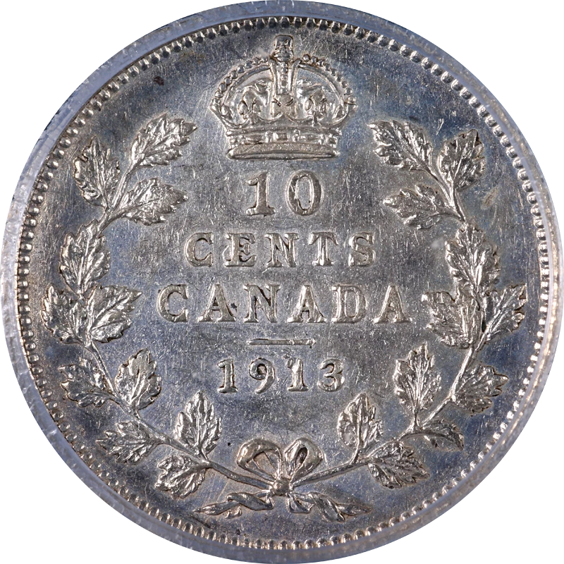 Canada 1913 Ten (10) Cents ICG AU53 KM#23 - Image 2 of 4