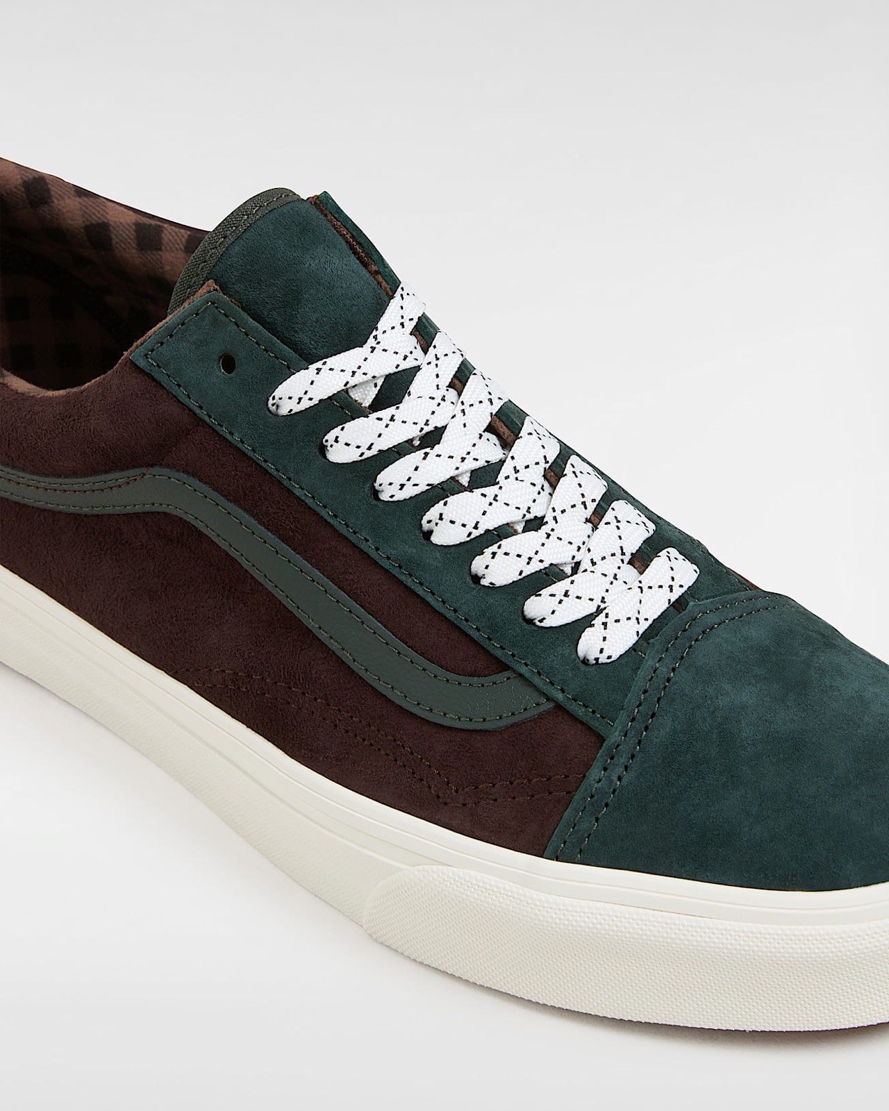 NEW Size 8 Women’s VANS OLD SKOOL PIG SUEDE MEN'S SHOES VN0A2Z42PRM BROWN GREEN thumbnail 3