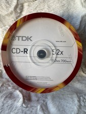 TDK CD-R 52x 30-Pack 80MIN 700MB Blank CDs Audio, Data - NEW  FACTORY SEALED 