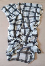 Damen Bluse Tunika rechteckig kariert in Wei�...