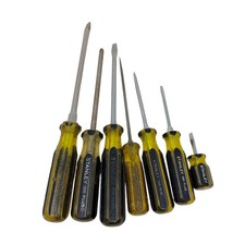 Vintage Stanley 100 Plus Screwdriver Set, Made in USA, Professional Grade, 7 Pcs