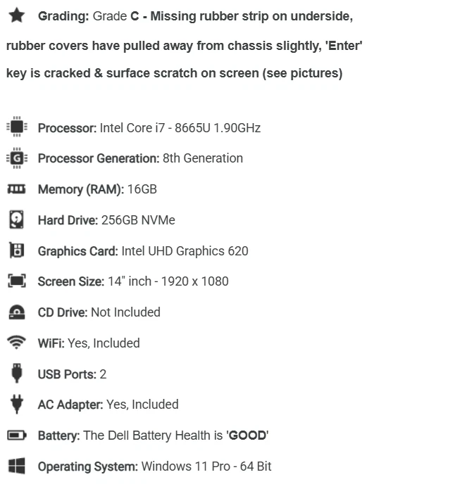 Dell Latitude 7400 · i7-8665U · 16GB · 256GB, photo 2 of 5