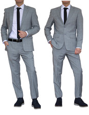 Abito Uomo Principe di Galles 100% Fresco Lana Sartoriale Drop 6 Vestibilita Reg