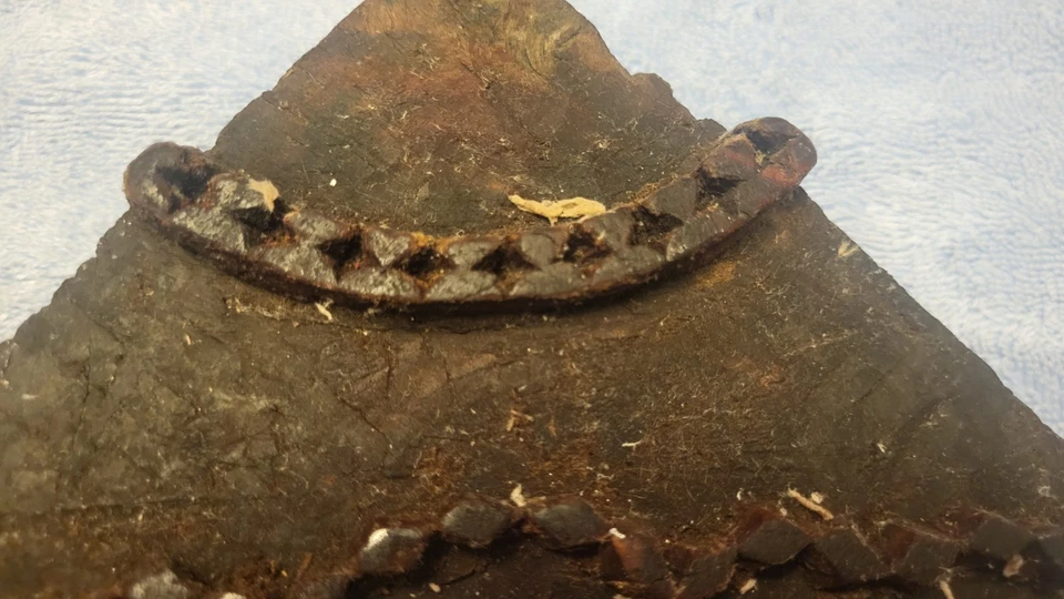 Antique Ornate Hand Carved Wooden Fabric Stamp Block with a Intricate Design - Image 2 of 4