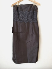 ann taylor brown lace embellished strapless dress NWT