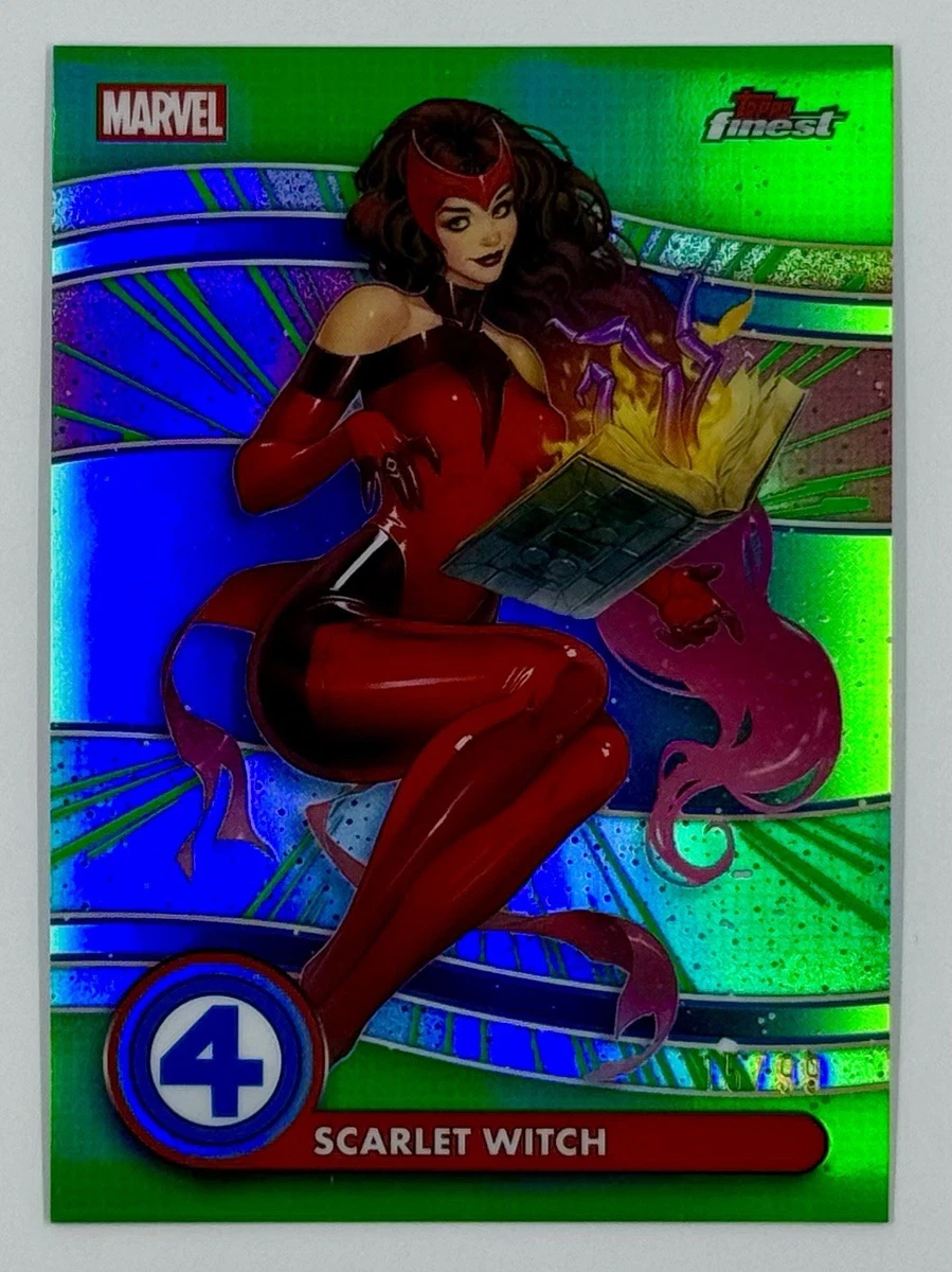 2026 Topps Finest Marvel Fantastic Four Scarlet Witch #076 Green