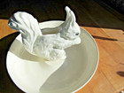 Rare Vintage Czechoslovakian Squirrel Nut Bowl w/cracker, pick 8" x 6" ceramic — photo 2