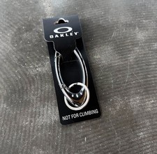 Oakley Essential Icon Carabiner Keychain 3.6in Silver - Japan Exclusive Issue