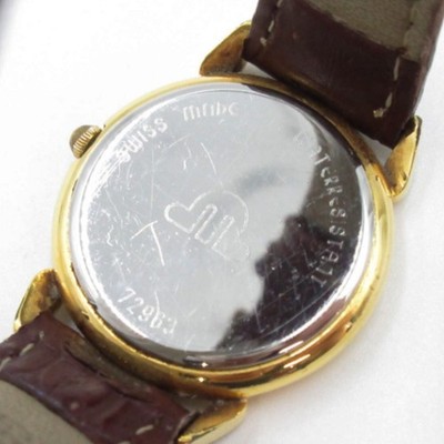 Vintage Maurice Lacroix 72963 Date Gold Plated Leather Quartz