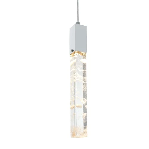 Elegant Lighting 2088D5 Aurora 5"W Crystal Mini Pendant - Chrome - Picture 1 of 12