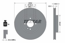 2 x TEXTAR 92183505 Bremsscheibe f�r MINI