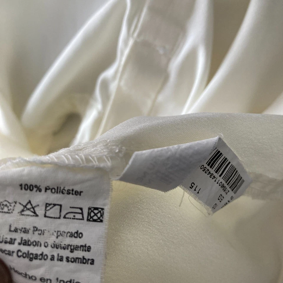 Blusa vintage C&A para mujer extra grande blanca bordada círculos de colores Foto 4 de 4