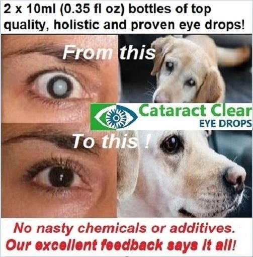 CATARACT CLEAR Holistic Cataract eye drops. 2% strength N-Acetyl-Carnosine. For people & pets.