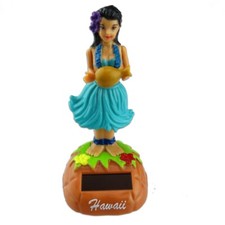 Dashboard Hula Girl Doll Solar Motion Ipu Player Hawaii Collectable Hawaiian New