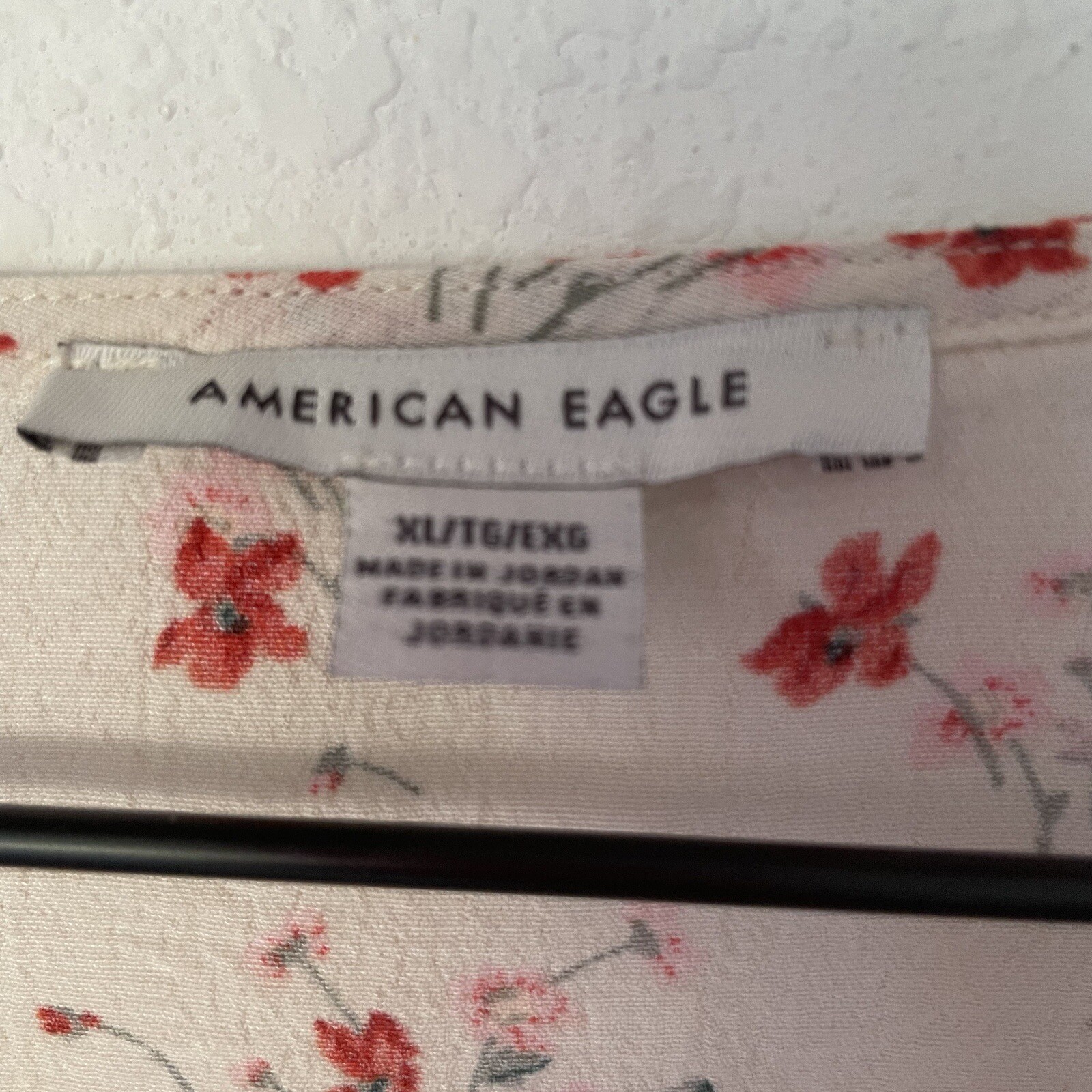 American Eagle AE Printed Button-Up Bubble Pink F… - image 5