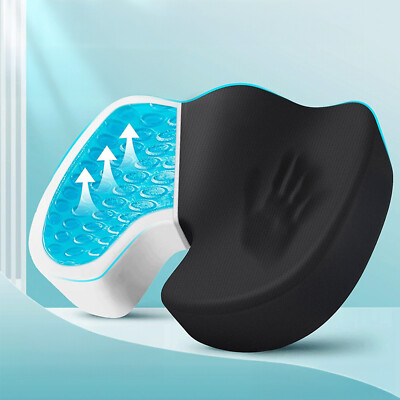 Cooling Gel Seat Cushion Ergonomic U-Shaped Pad for Chair Car Use Pain  Relief