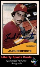 Jack Perconte 1979 TCMA Albuquerque Dukes authentic autographed card