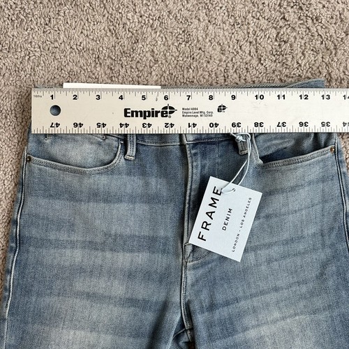 Frame Denim Le High Skinny Blue Jeans Women's Sz 27 4 Stretch Frayed Hem New NWT - Picture 10 of 12
