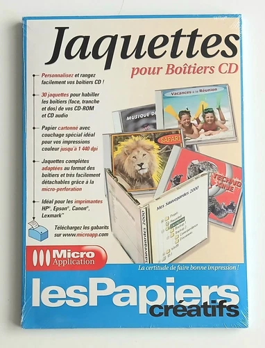 Micro Application 30 jaquettes à imprimer pour boitiers CD Qualité Supérieure