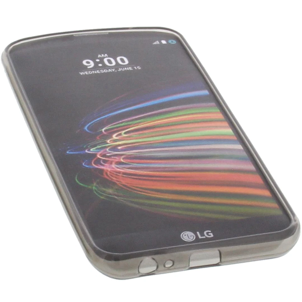 Borsa Per Smartphone LG X Mach Custodia Protettiva TPU Gomma Case Grigio - Immagine 4 di 4