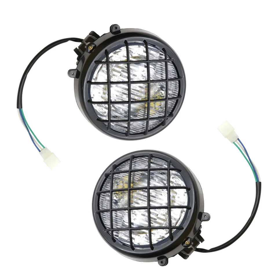 2 x Headlights Fit For Yamaha Banshee 1987-2006 Lens Bulbs Grills Warrior 350 US - Image 4 of 4