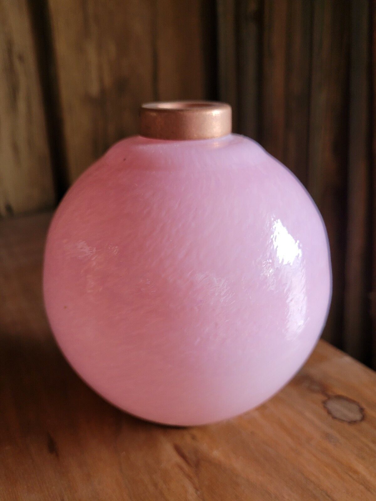 Pink Glass Lightning Rod Ball 