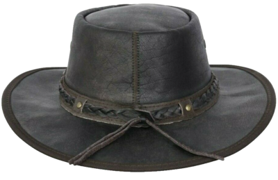Leather Western Outback Genuine Distressed Cowboy Hat  display picture 2